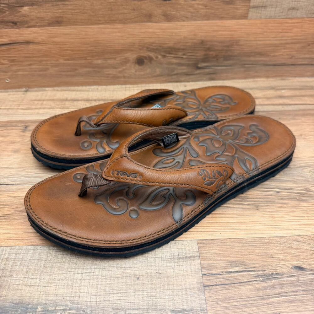 Teva Women's size 10 Paniolo Natural/Natural Flip Flop Comfort Sandal